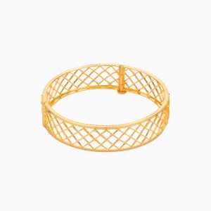 Tiesh 22kt Gold Net Effect Bangle