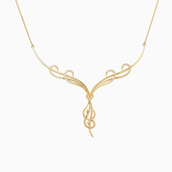 Tiesh Artisan 22 Kt Gold and Diamond Necklace