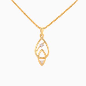 Tiesh Pendant with American Diamonds in 22kt Gold